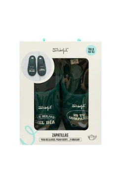 Mr. Wonderful Zapatillas de casa mensaje
