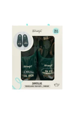 Mr. Wonderful Zapatillas de casa mensaje