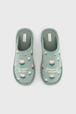 Mr. Wonderful Zapatillas de casa mensaje