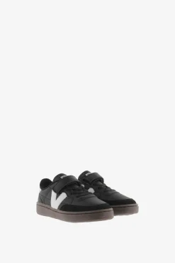 Crianças Victoria Zapatillas de efecto piel Oslo con piezas en contraste y cordón elástico