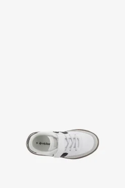 Crianças Victoria Zapatillas de efecto piel Oslo con piezas en contraste y cordón elástico