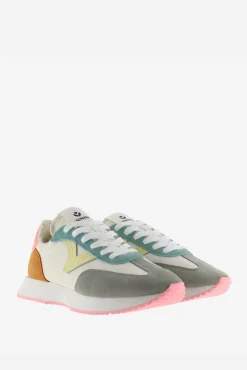 Victoria Zapatillas de nylon Cosmos con piezas multicolor de serraje y suela en sierra