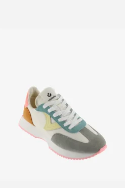 Victoria Zapatillas de nylon Cosmos con piezas multicolor de serraje y suela en sierra