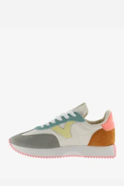 Victoria Zapatillas de nylon Cosmos con piezas multicolor de serraje y suela en sierra