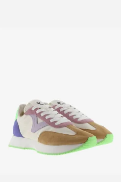 Victoria Zapatillas de nylon Cosmos con piezas multicolor de serraje y suela en sierra