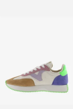 Victoria Zapatillas de nylon Cosmos con piezas multicolor de serraje y suela en sierra