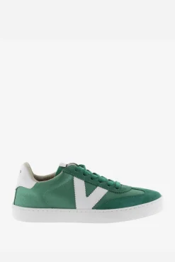 Victoria Zapatillas de nylon Berlín Ciclista con piezas en contraste y de serraje al tono