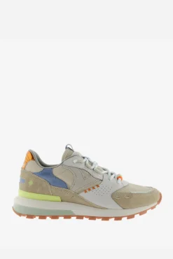Victoria Zapatillas de nylon Luna con piezas de color y serraje y suela dentada