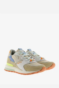 Victoria Zapatillas de nylon Luna con piezas de color y serraje y suela dentada