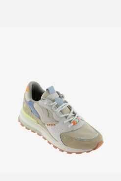 Victoria Zapatillas de nylon Luna con piezas de color y serraje y suela dentada