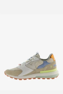 Victoria Zapatillas de nylon Luna con piezas de color y serraje y suela dentada