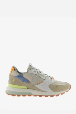 Victoria Zapatillas de nylon Luna con piezas de color y serraje y suela dentada