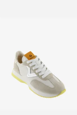 Victoria Zapatillas de nylon Cosmos con piezas de serraje y metalizadas y suela en sierra
