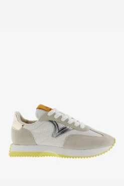 Victoria Zapatillas de nylon Cosmos con piezas de serraje y metalizadas y suela en sierra