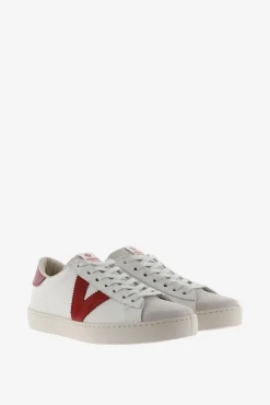 Victoria Zapatillas de piel Berlín con piezas en contraste y puntera de serraje