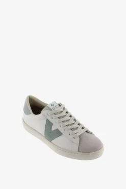 Victoria Zapatillas de piel Berlín con piezas en contraste y puntera de serraje